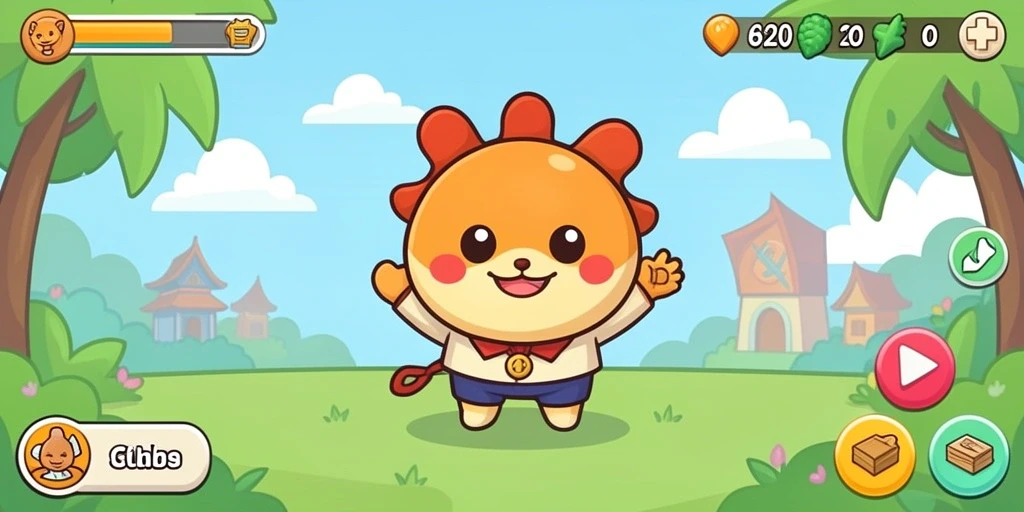 Tampilan awal game yang menarik dan penuh warna.