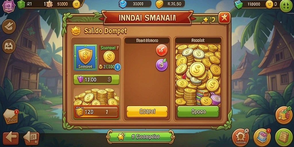 Layar utama DEWATOGEL menampilkan berbagai pilihan permainan.