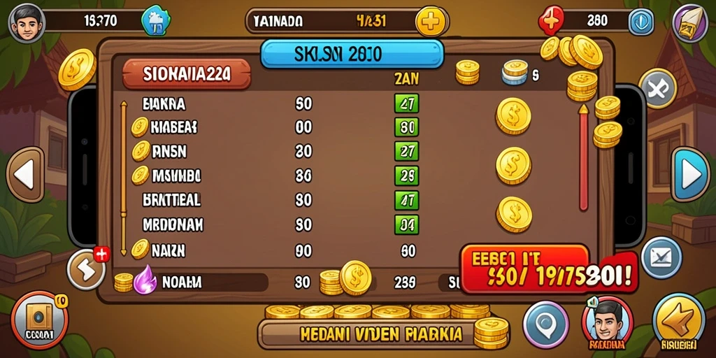 Tampilan level yang penuh warna dan menarik.