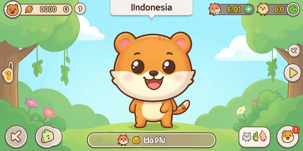 Screenshot menunjukkan tampilan antarmuka game yang menawan.